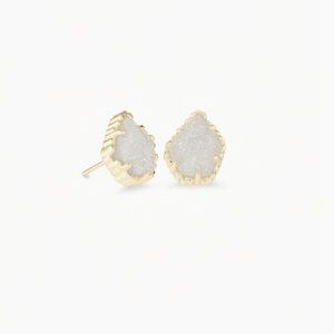 Kendra Scott Tessa Gold Studs In Iridescent Drusy